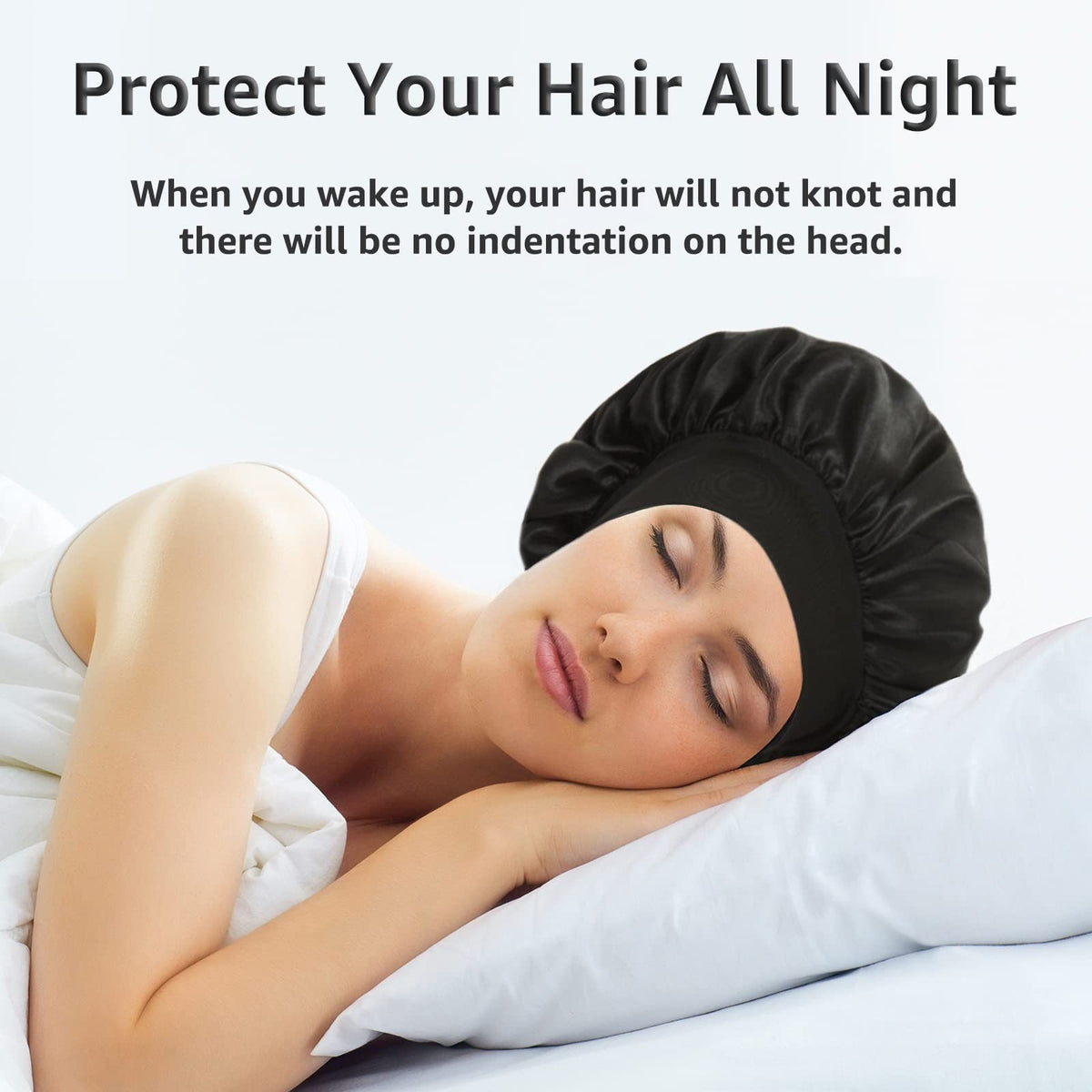 PHILIGHTS 3PCS Bonnets for Women, Satin Bonnet Hair One Size, Set C