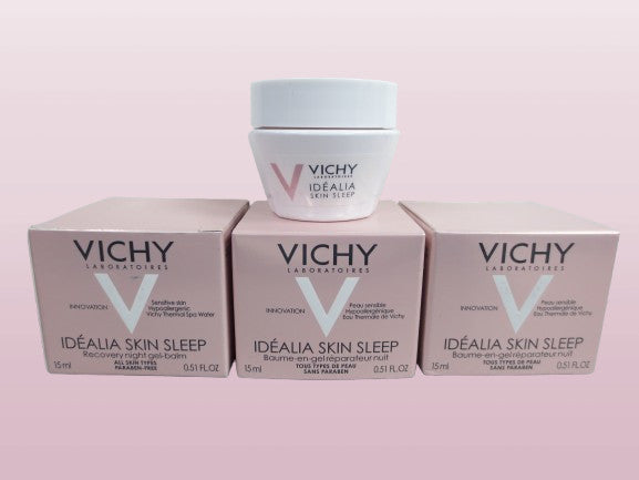 Vichy Idealia Skin Sleep Recovery Night Gel-Balm 0.51 oz Set of 3