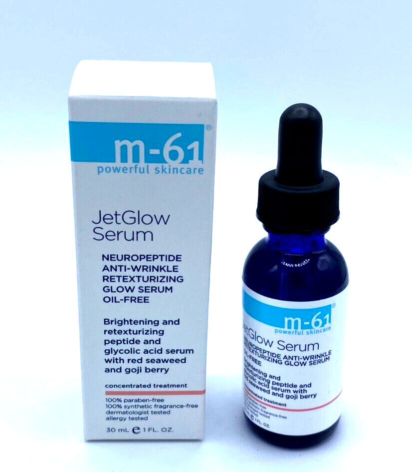 JetGlow Neuropeptide Anti-Aging Serum - Brightening, Wrinkle-Reducing, Oil-Free - 1 oz