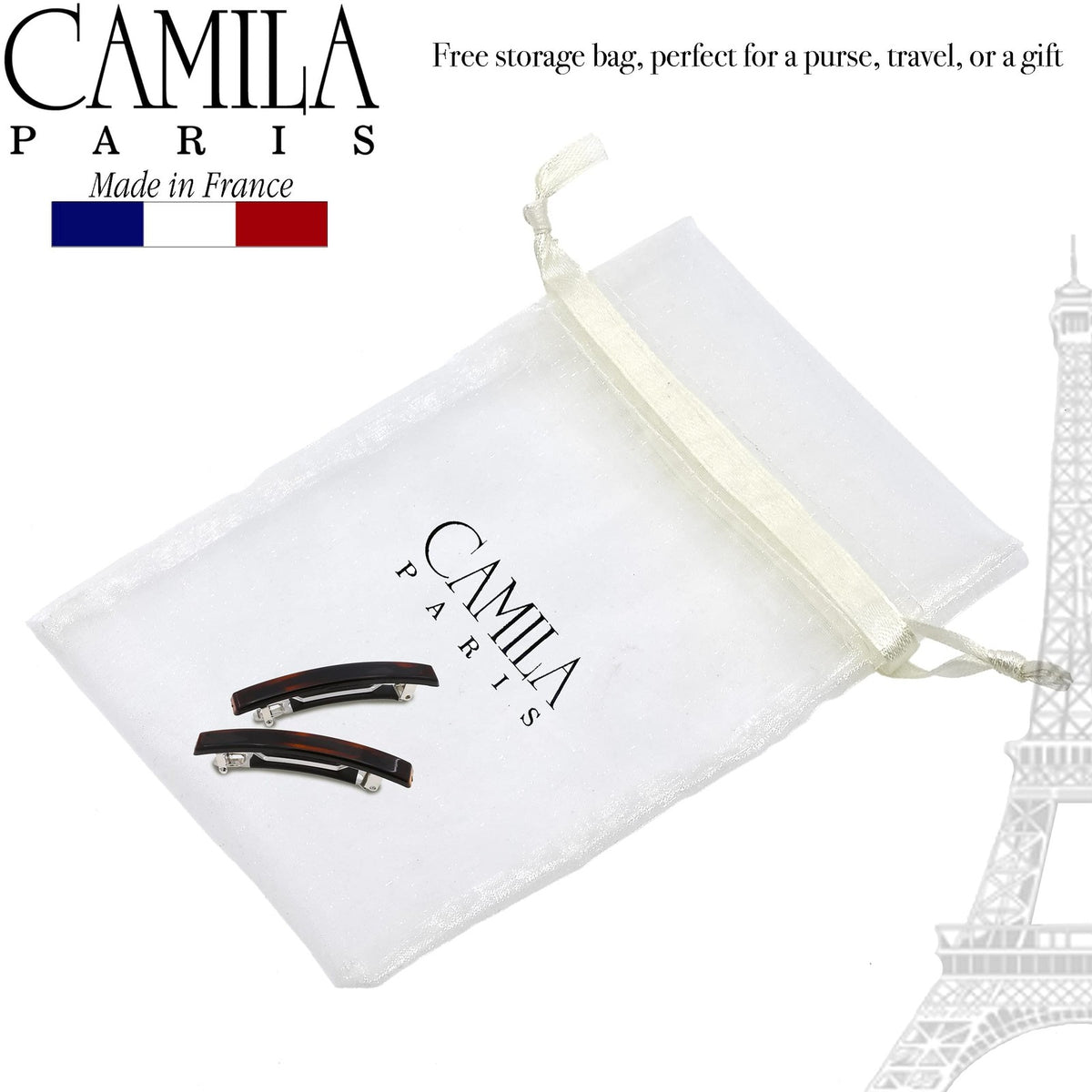 Camila Paris AD1/2 French Hair 1 Count (Pack of 2), Tortoise Shell