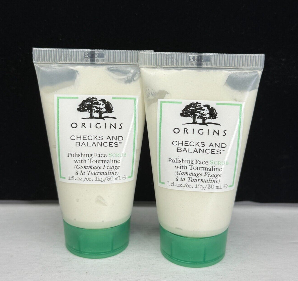 Origins Checks Balances Polishing Face Scrub W/Tourmaline 2 oz total