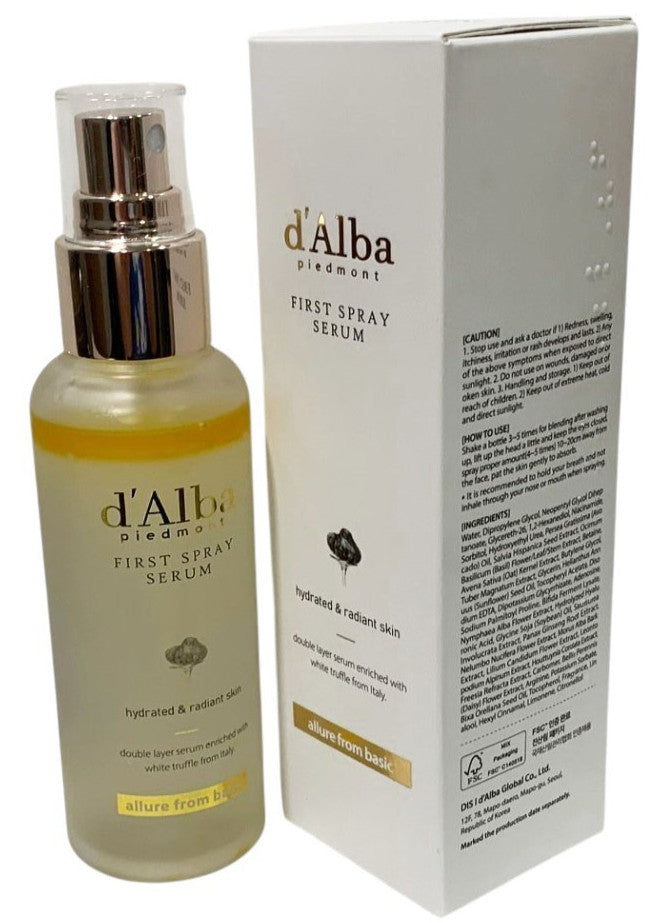 D'ALBA PIEDMONT Italian White Truffle First Spray Serum 3.38oz Sealed