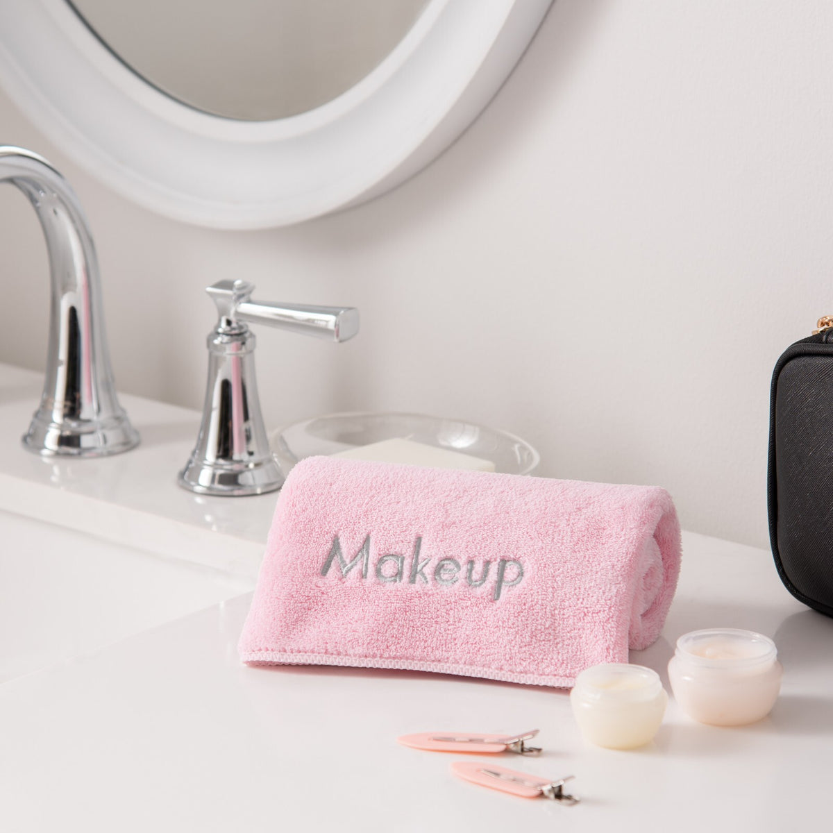 Makeup Removal Towels Set - Soft Coral Fleece Reusable Face Cloths, 6 Pack