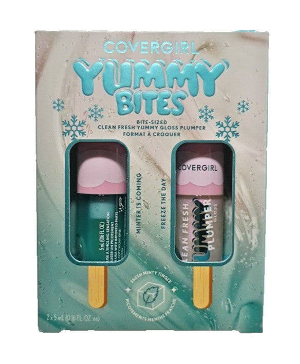 Covergirl Yummy Bites Clear Fresh Lip Plumper Gloss Set - Vegan Mint