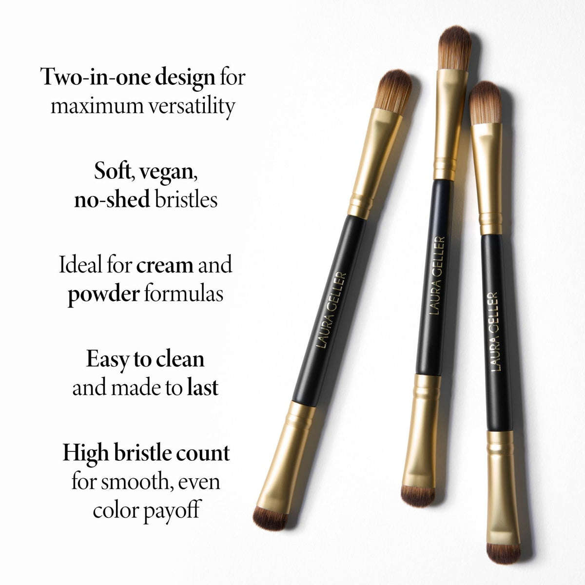 14-Piece Dual-Ended Makeup Brush Set for Eyeshadow & Face - Cruelty-Free