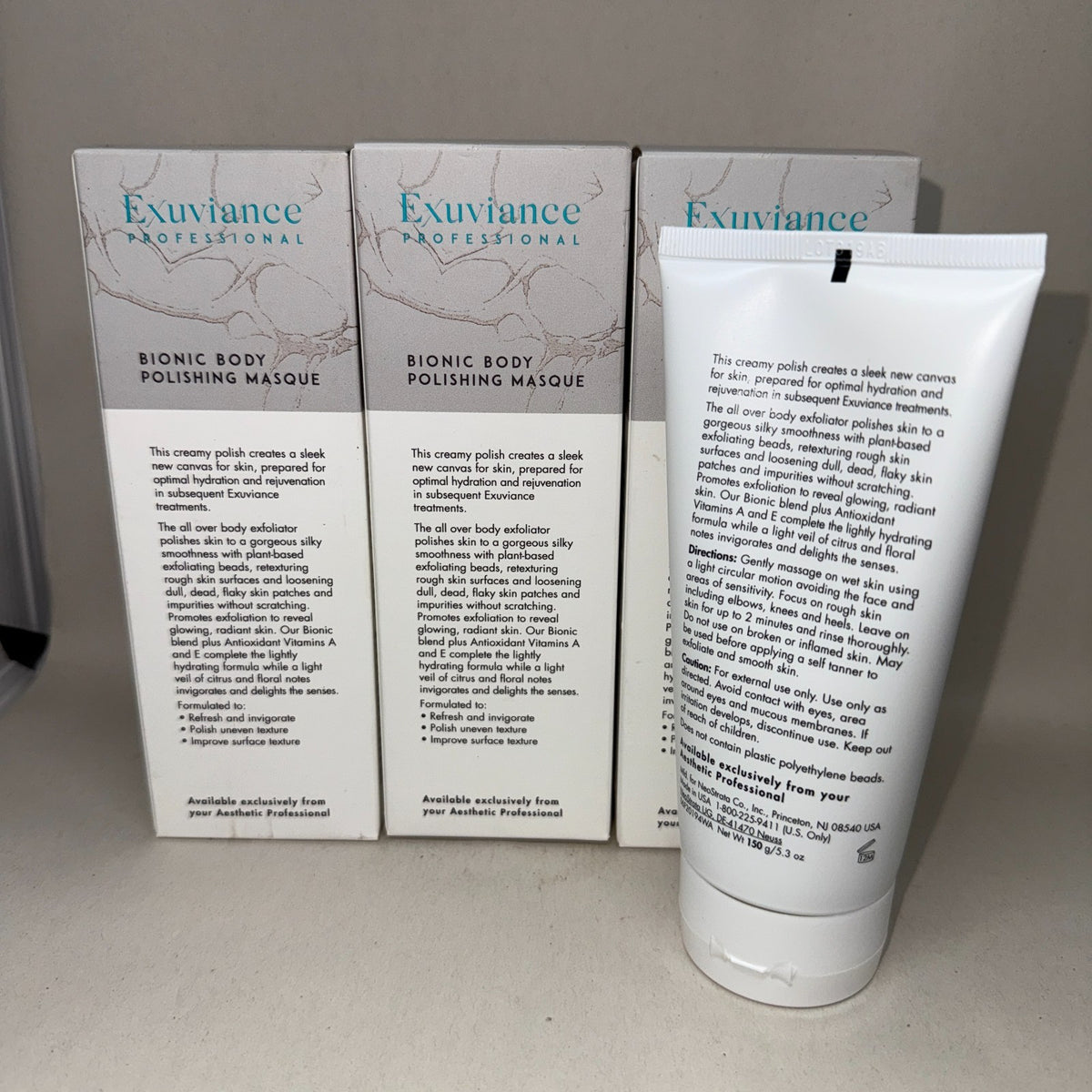 Exuviance Bionic Body Polishing Masque - 3 Pack, 5.3 oz Exfoliating Mask for Smooth Skin