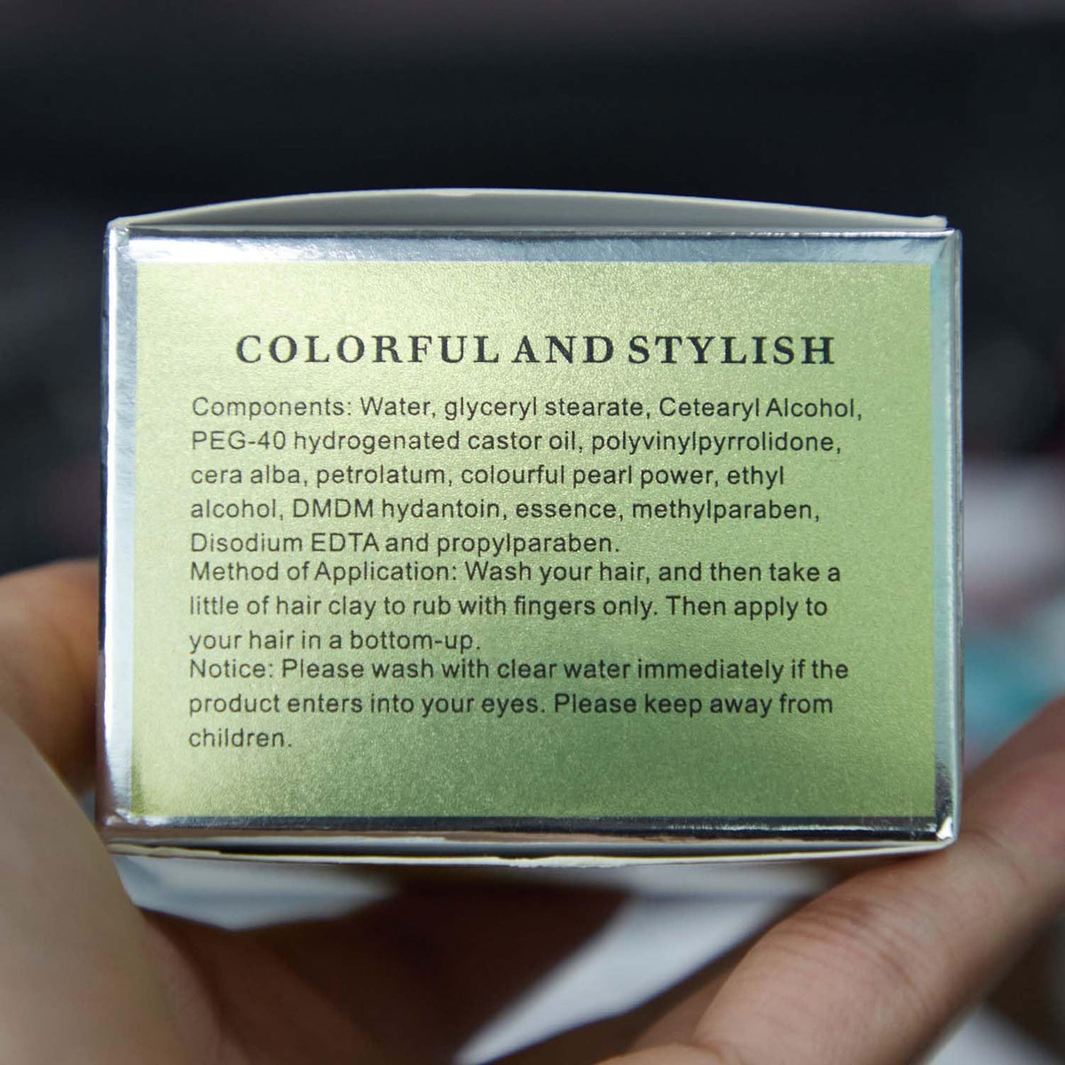 Temporary Silver Gray Hair Wax - Washable Hair Color Styling Product