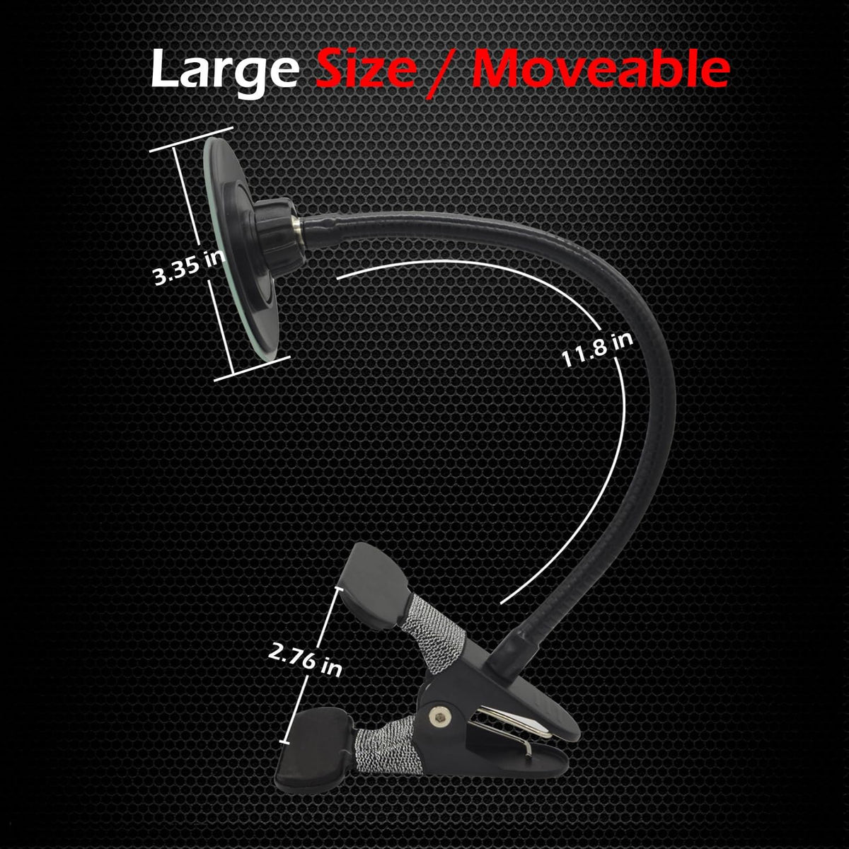 Clip-On Convex Security Mirror for Cubicles and Desks - 8.5cm HD Glass