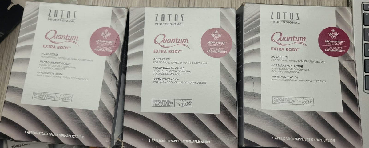 Quantum Extra Body Acid Perm 3 Pack Professional Hair Curling Solution