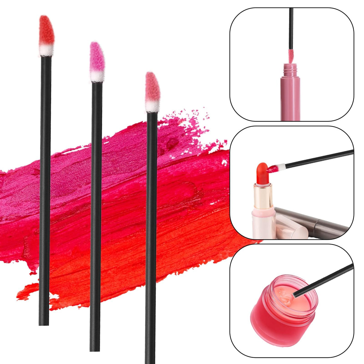 200PCS Disposable Lip Applicators for Lipstick & Makeup