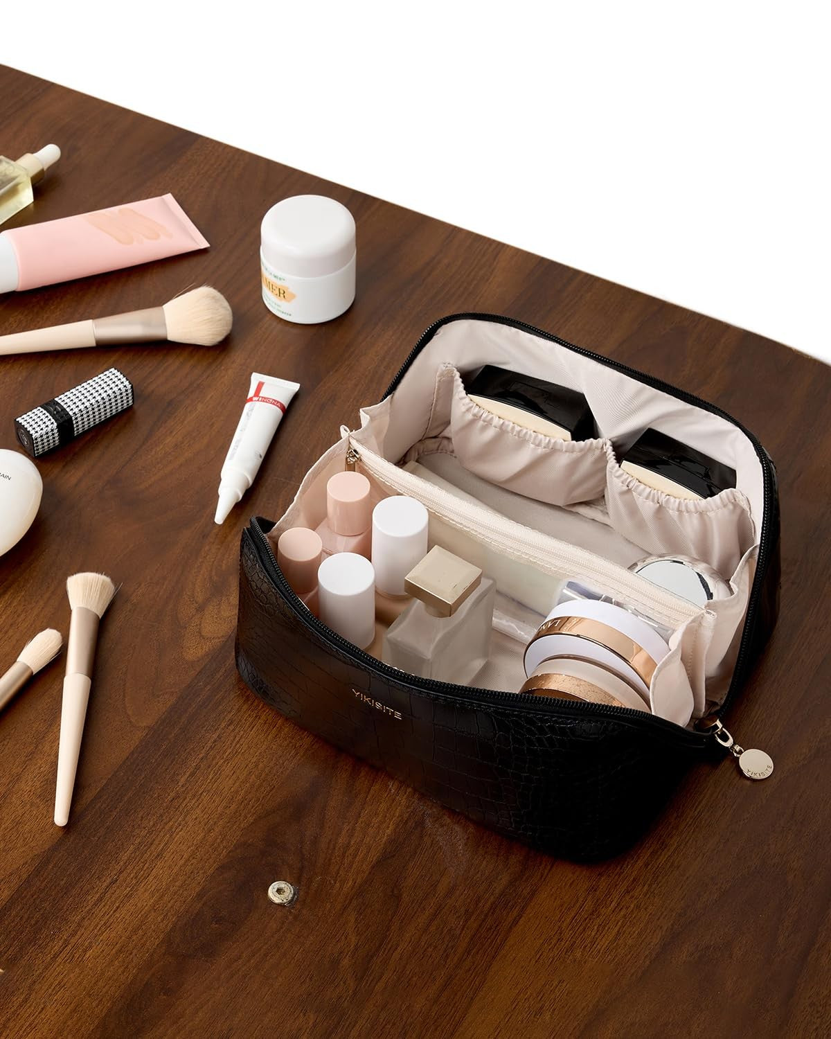 Waterproof Makeup & Toiletry Organizer Bag for Women - Travel & Daily Use