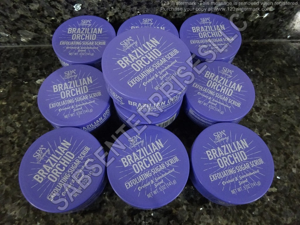 10 SPA Luxury BRAZILIAN ORCHID & Sandalwood Exfoliating Sugar Scrub 5