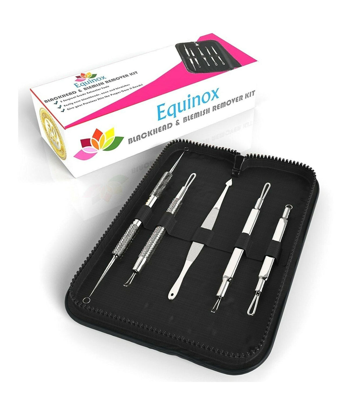 Blackhead & Blemish Remover Kit - 5 Professional Extraction Tools for Acne