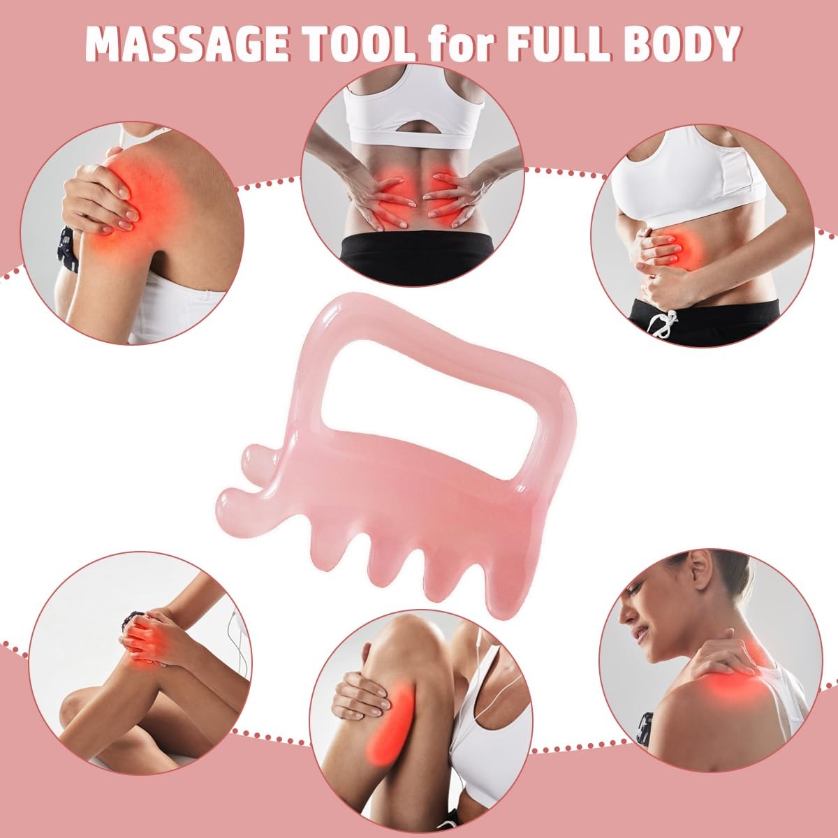 Large Fascia Massage Blaster Tool for Cellulite & Myofascial Release - Pink