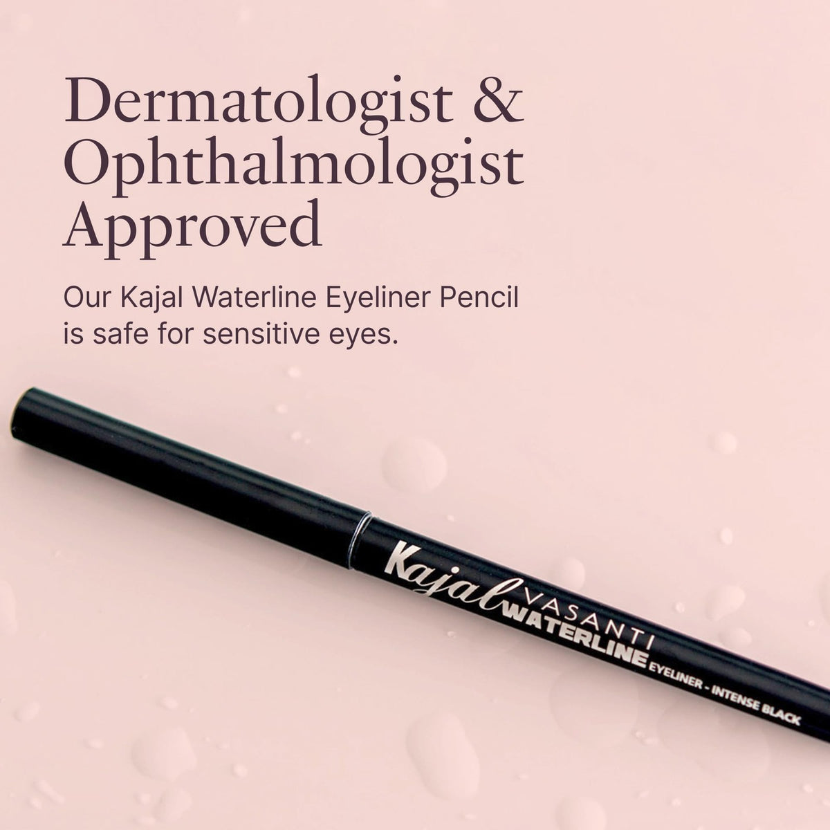 Waterproof Black Eyeliner Pencil for Sensitive Eyes - Smudge-Proof & Long-Lasting