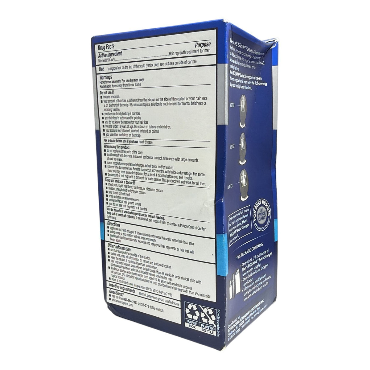 Rogaine 5% Minoxidil Topical Solution Hair Regrowth Treatment 60ml