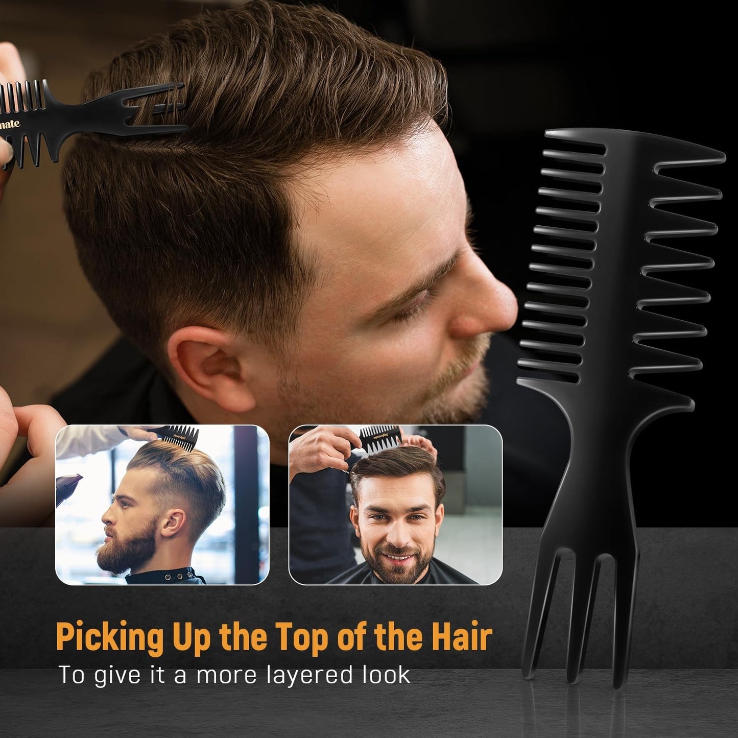 Men's Hair Styling Comb Set - Multifunctional Professional Grooming Tools
