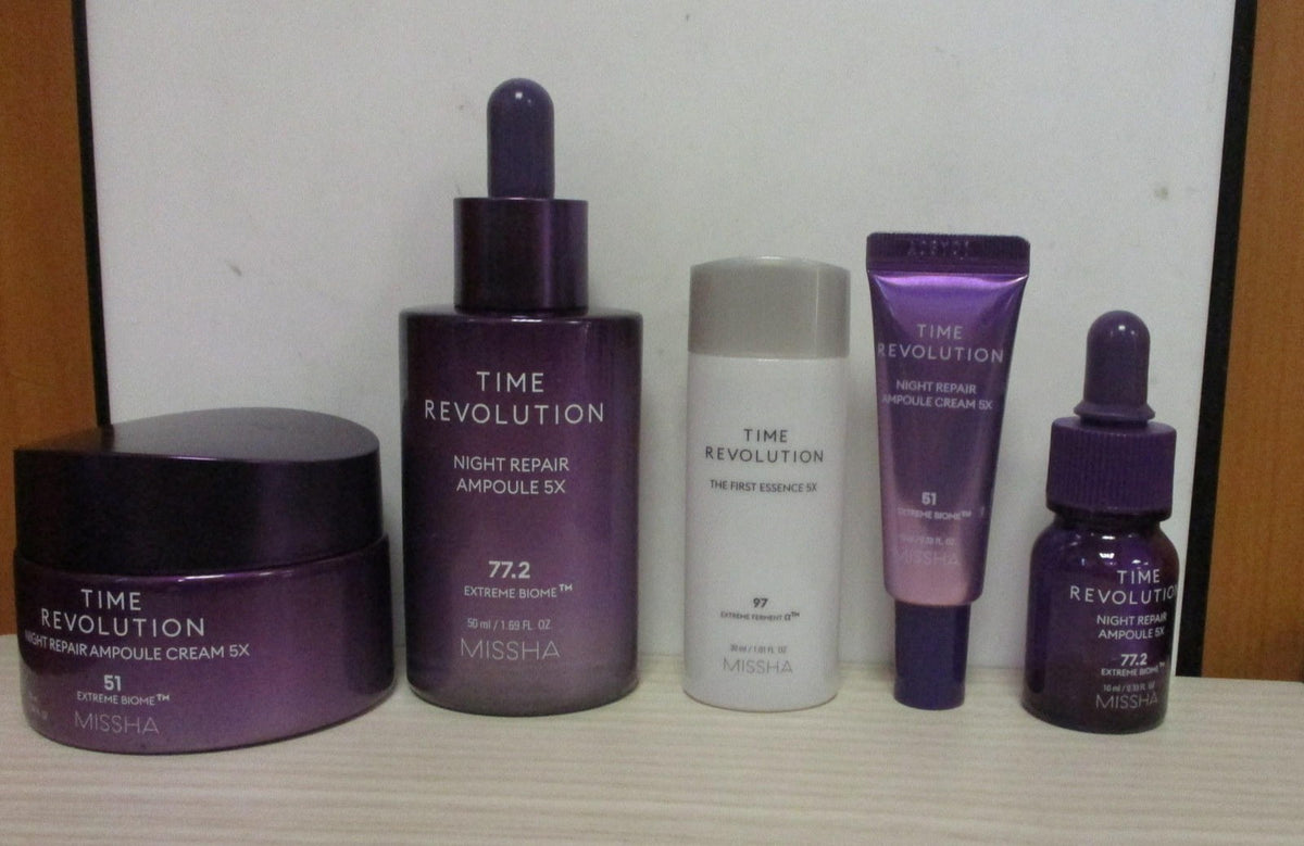 Night Repair Ampoule and Cream Gift Set - Anti-Aging Skincare for Radiance