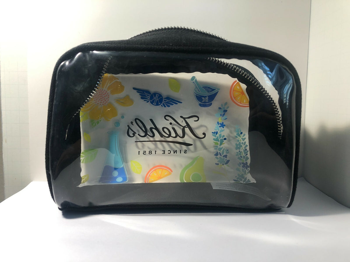 Kiehl's Limited Edition Multi Color Canvas Cosmetic Bag - Travel & Makeup Organizer