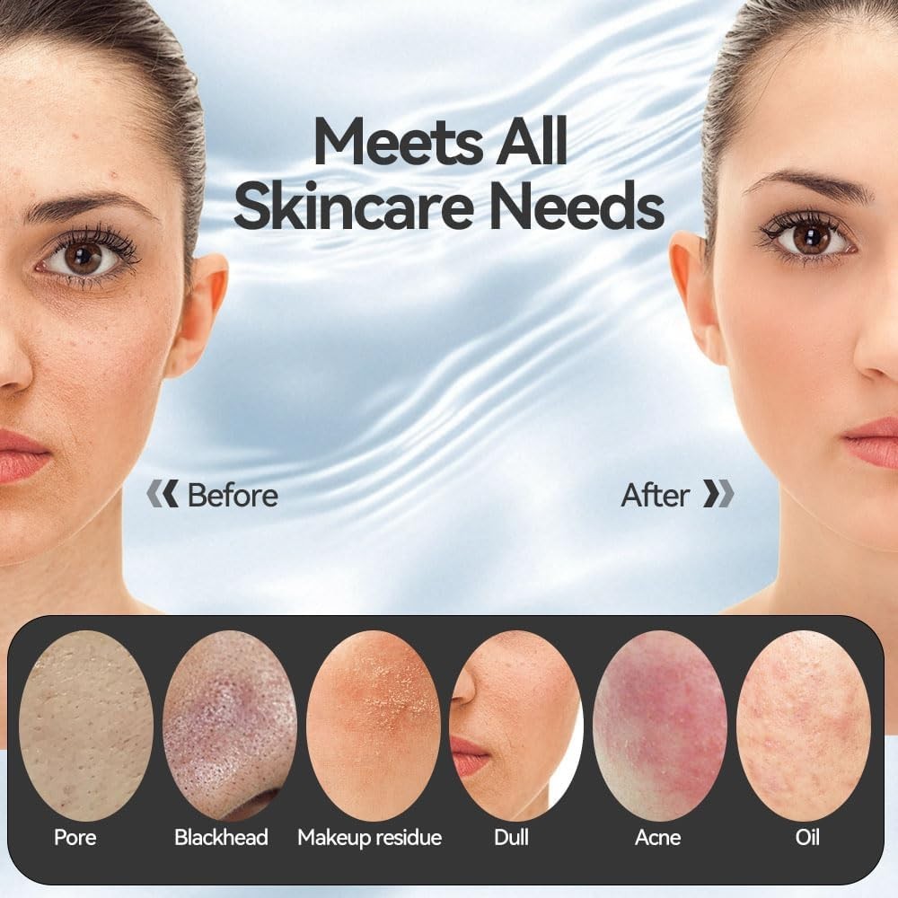 Electric Silicone Facial Cleansing Brush with Heating & Vibration – Waterproof Skin Care Tool