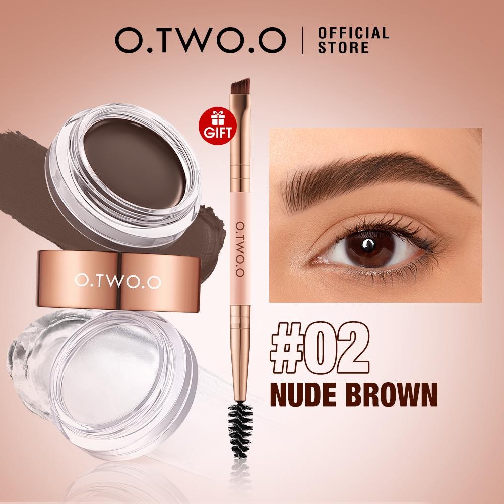 Eyebrow Pomade Gel Wax 2-in-1 Waterproof Long Lasting Brow Tint - Unisex