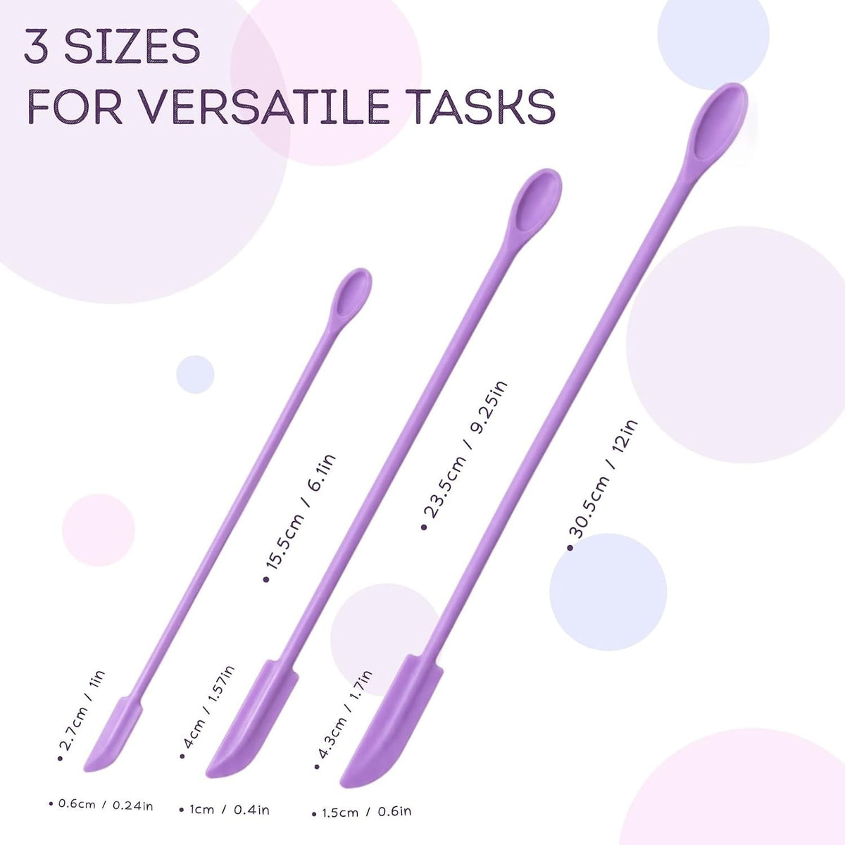 Silicone Makeup Spatula Set 3PCS - Cosmetic & Skincare Scraper Tools
