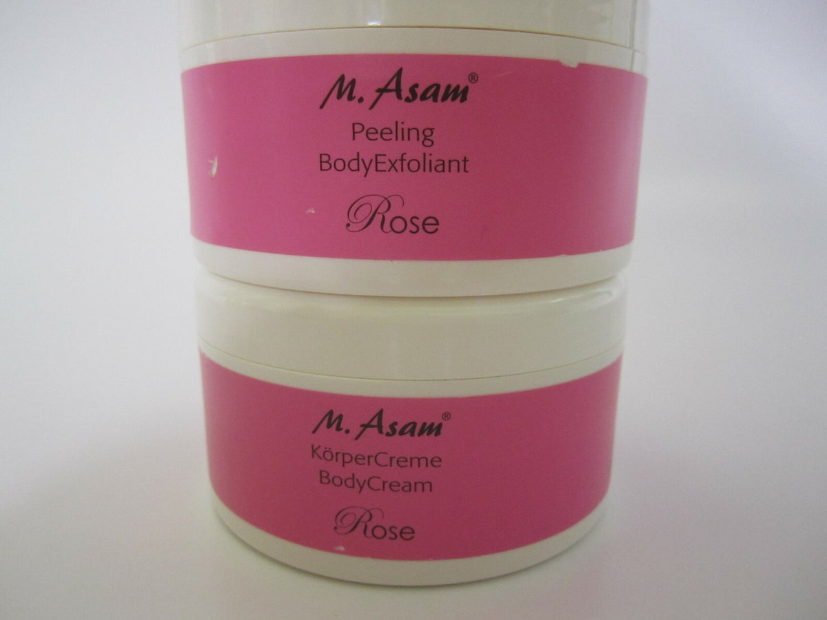 M. Asam ROSE Peeling Body Exfoliant & Cream 6.76 fl oz Lot - New Old