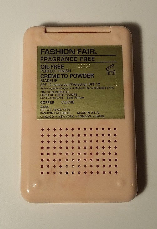 Oil-Free Perfect Finish Creme to Powder Face Makeup A484 Copper 0.48 oz