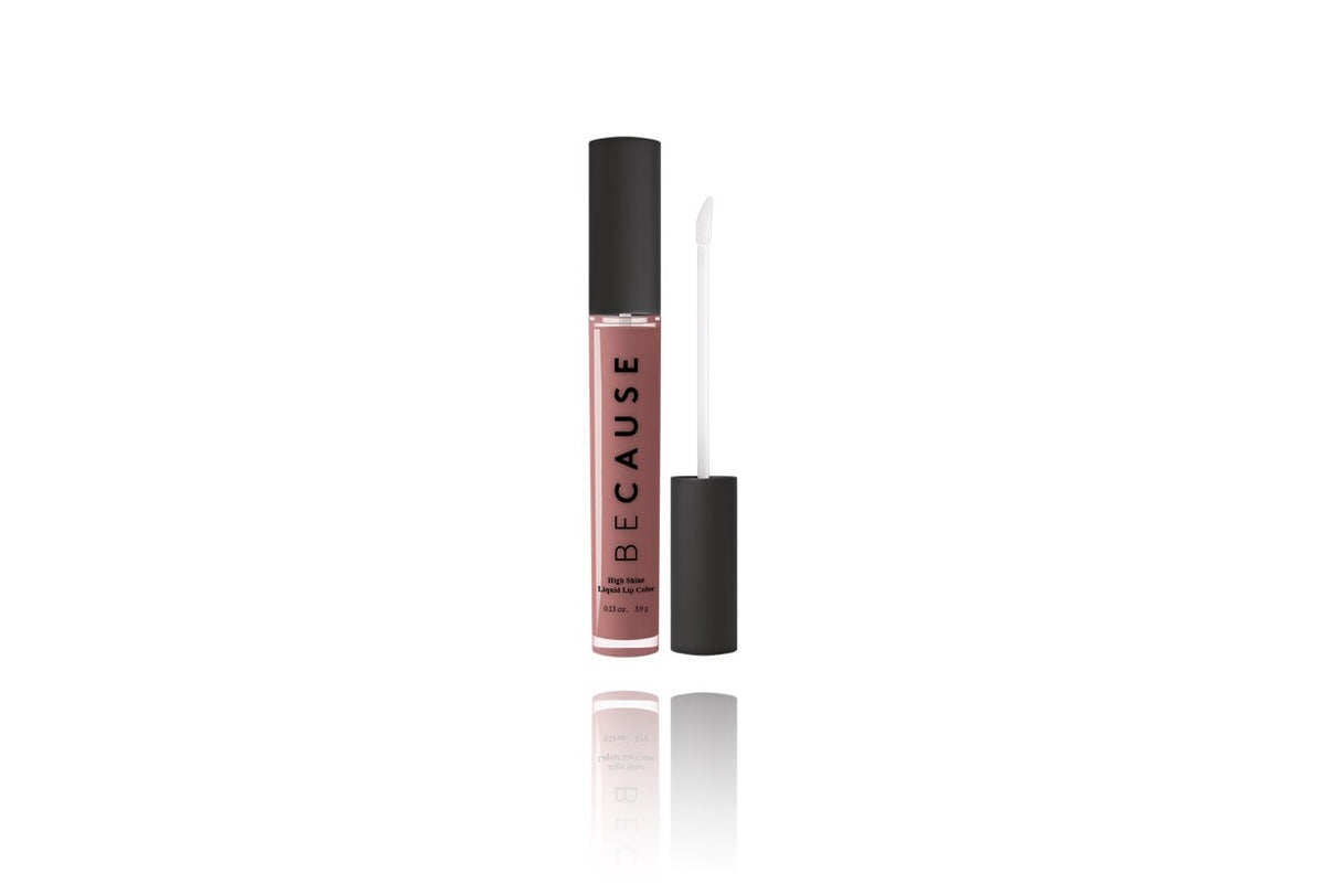 High Shine Liquid Lip Color Burnt Blush - Radiant Lip Gloss 0.13 oz