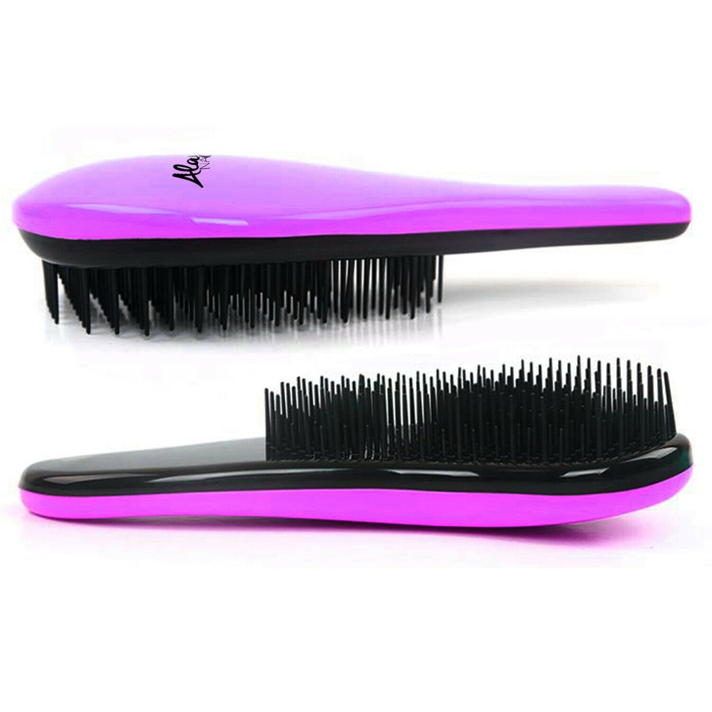 Detangling Hair Brush - Anti-Static, Flexible Bristles for All Hair Types - Purple