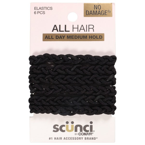 3 Pack Scunci Everyday & Active 3X Stronger Hair Ties, 6 Ct