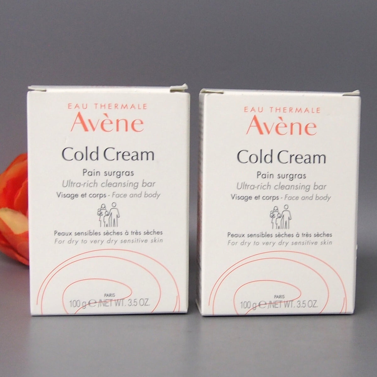Avene Cold Cream Ultra Rich Soap-Free Cleansing Bar 2 Pack, 100g