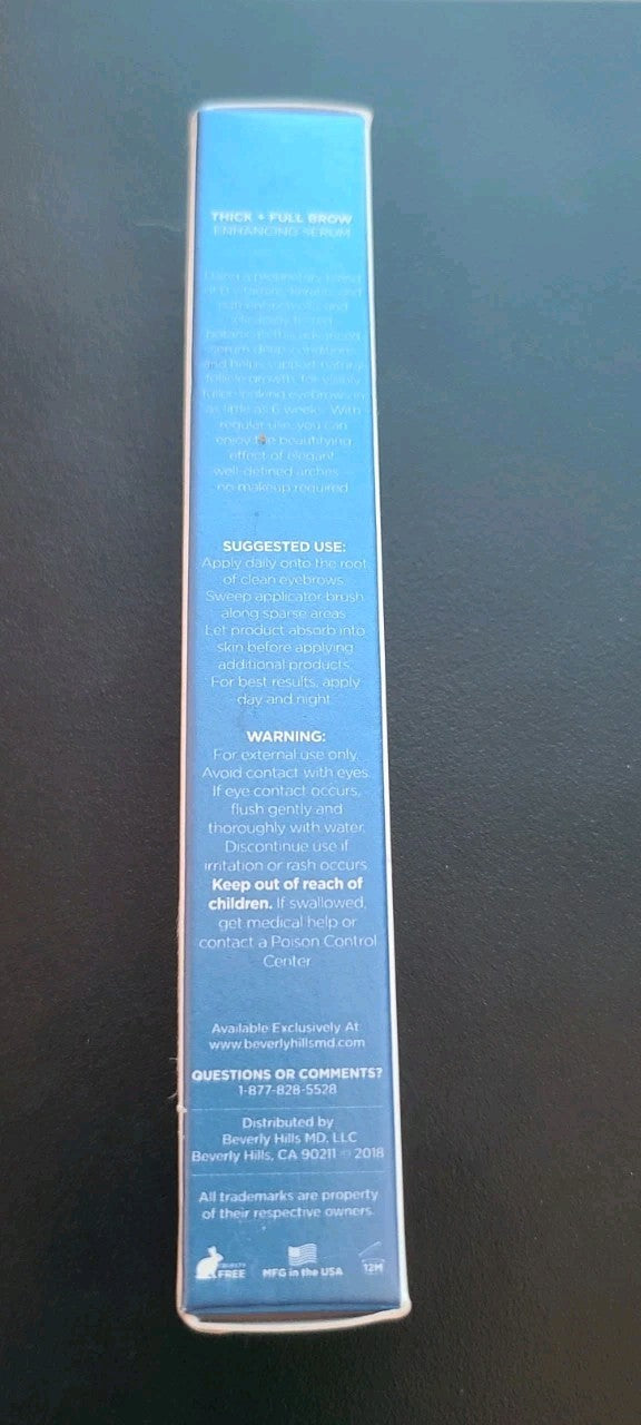 Beverly Hills MD Thick & Full Brow Enhancing Serum - 3ml, New