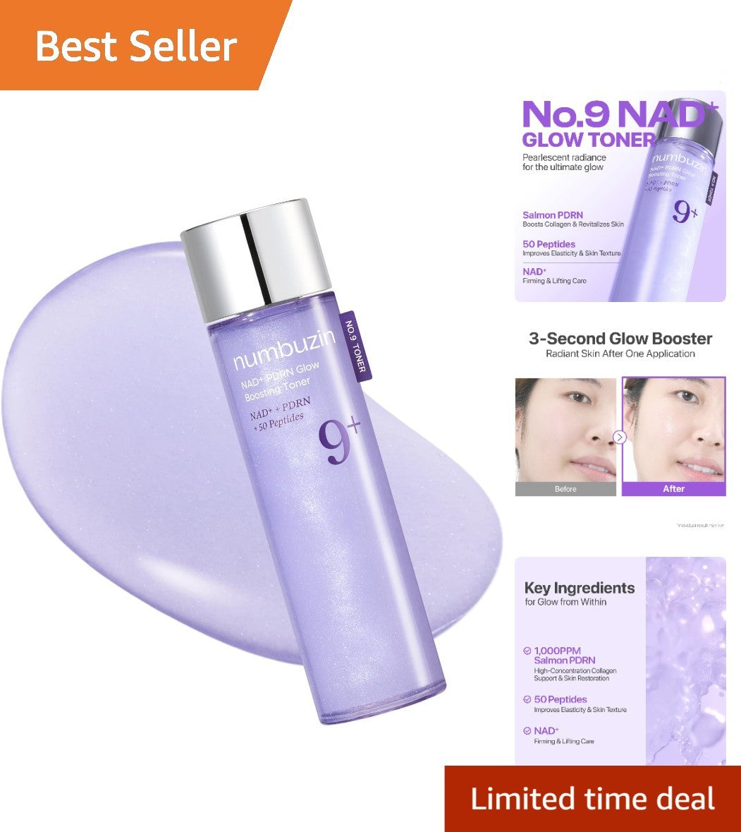 Glow-Boosting NAD+ Salmon PDRN Toner Hydrating Anti-Aging Skin Care 5.07 fl oz