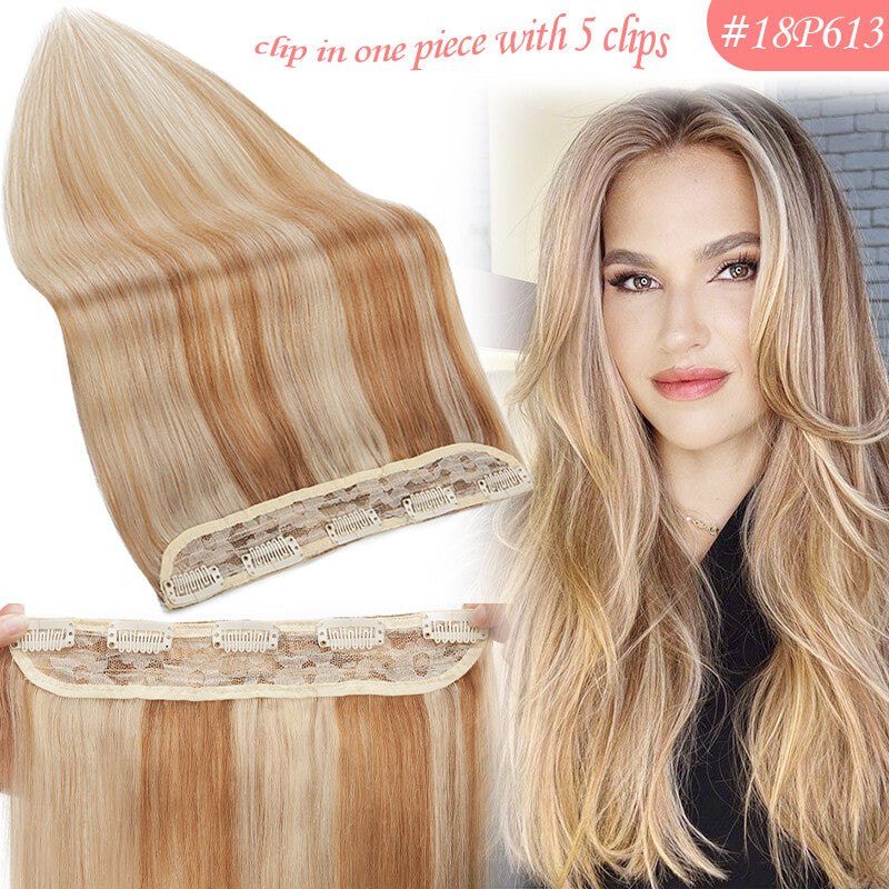 Long Thick Clip-In Hair Extensions - Russian Remy Human Hair, Straight, Full Head