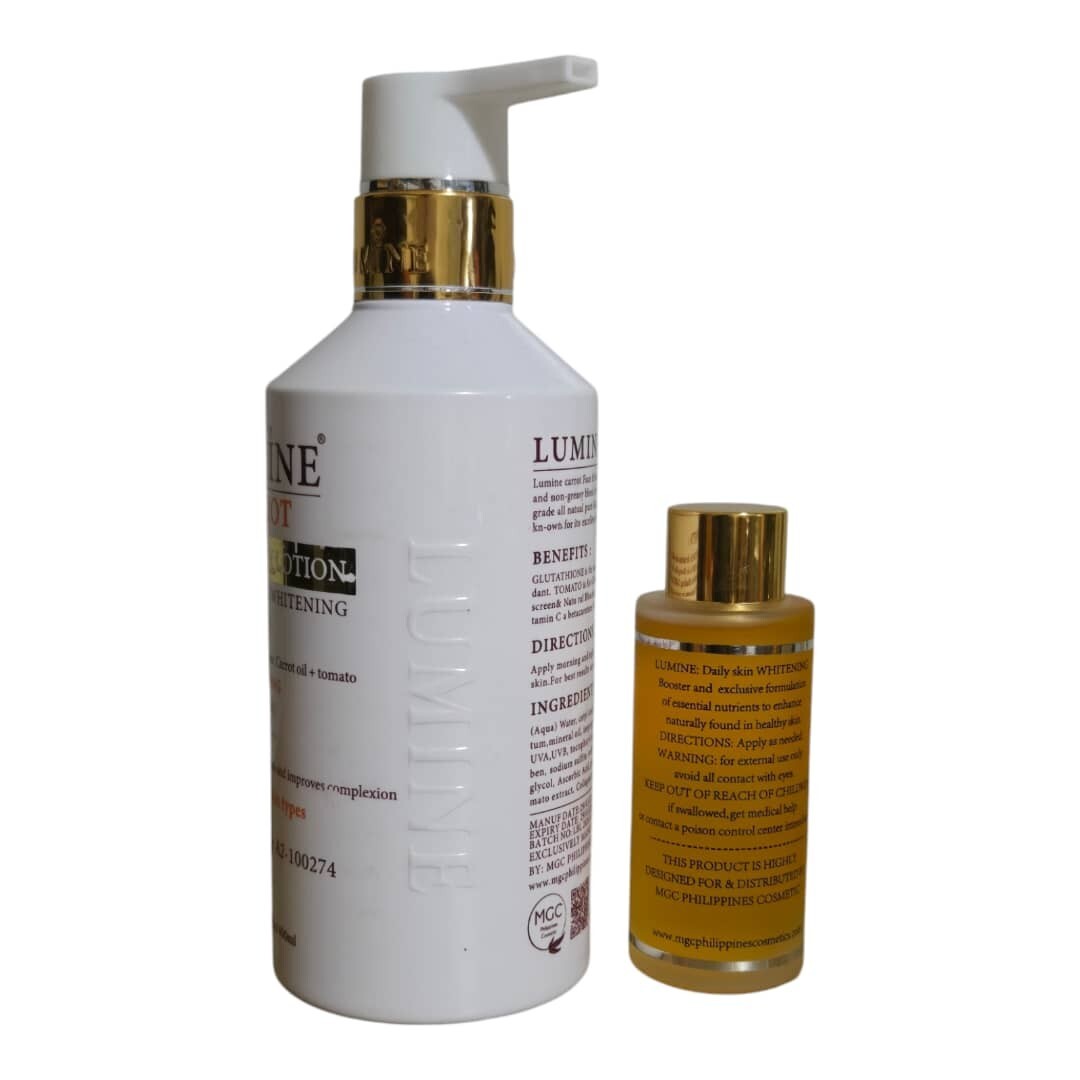 Carrot Brightening Firming Moisturizing Oil & Serum Set - Lumine