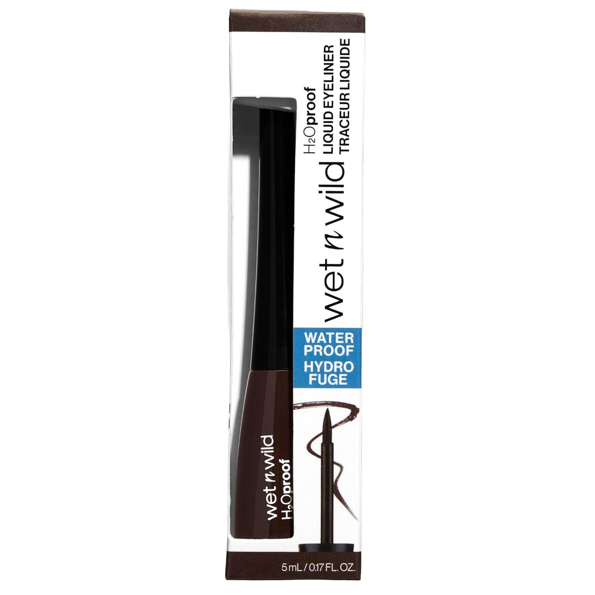 Wet n Wild H2Oproof Liquid Eyeliner - Dark Brown 880, Waterproof, 0.17 oz
