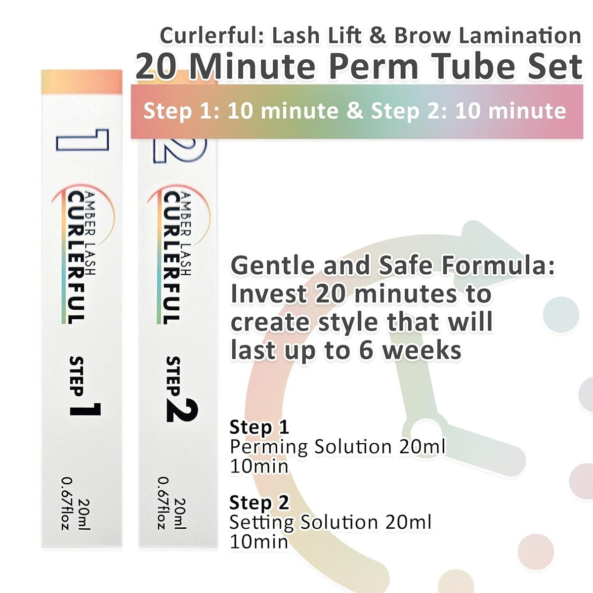 Eyelash & Brow Perm Kit - Lash Lift & Lamination Tube Set for Natural Curls