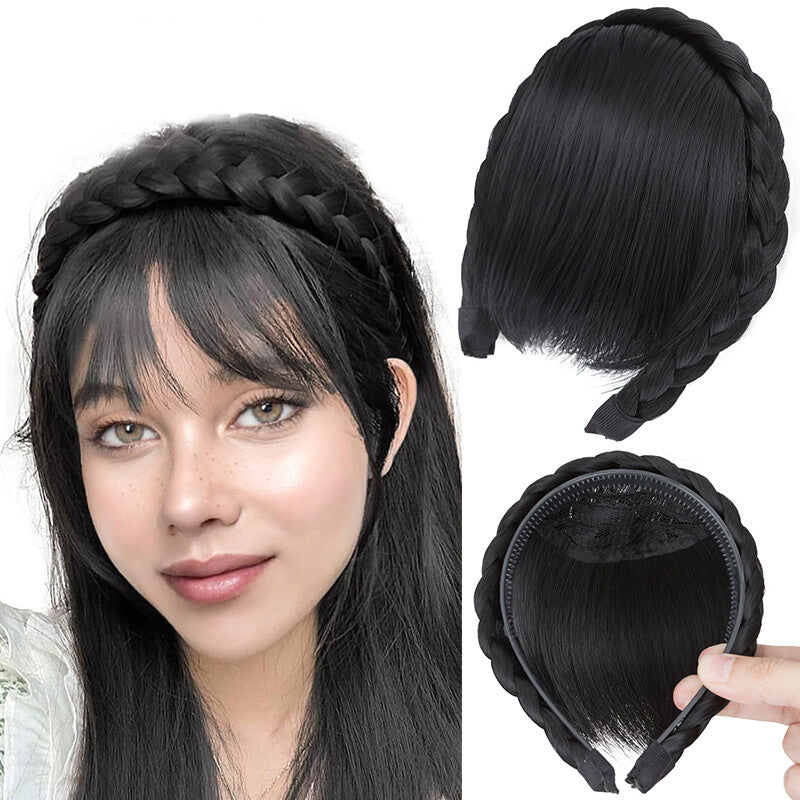 Clip-In Thin Neat Bangs Hairpiece for Front Fringe Hair Extensions