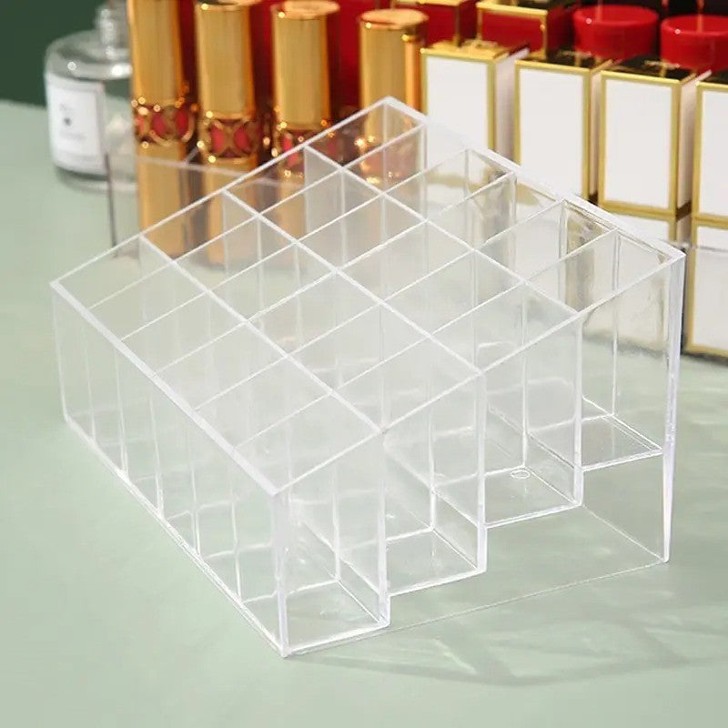24 Slot Acrylic Lipstick Organizer Makeup Storage Case Stand