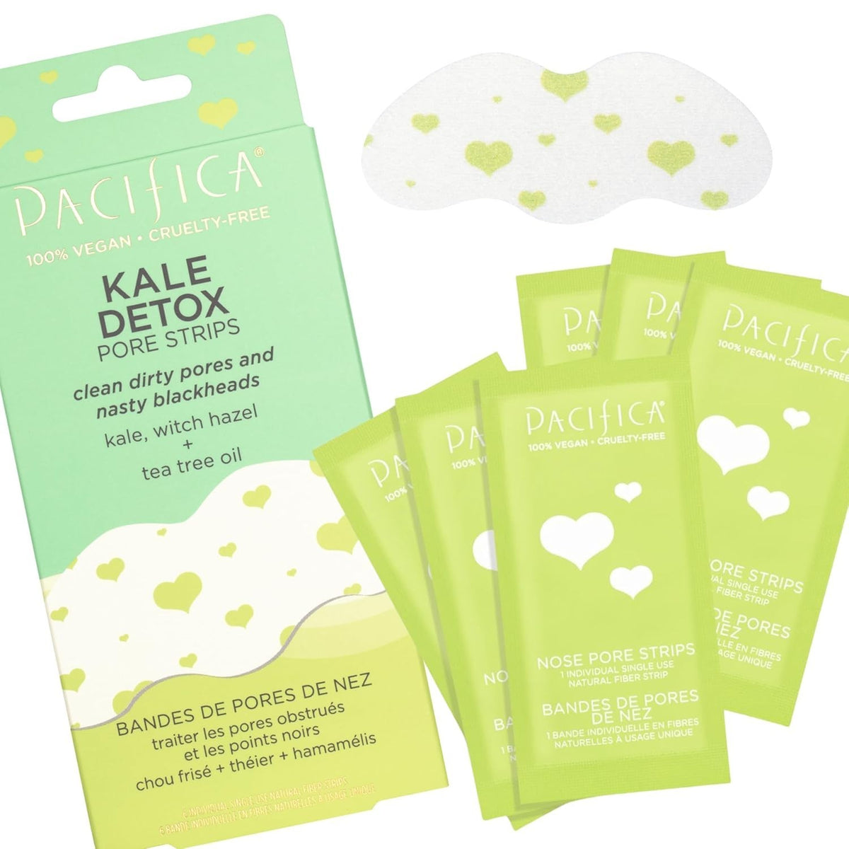Pacifica Kale Detox Nose Strips, 6 Count Pore Cleansing
