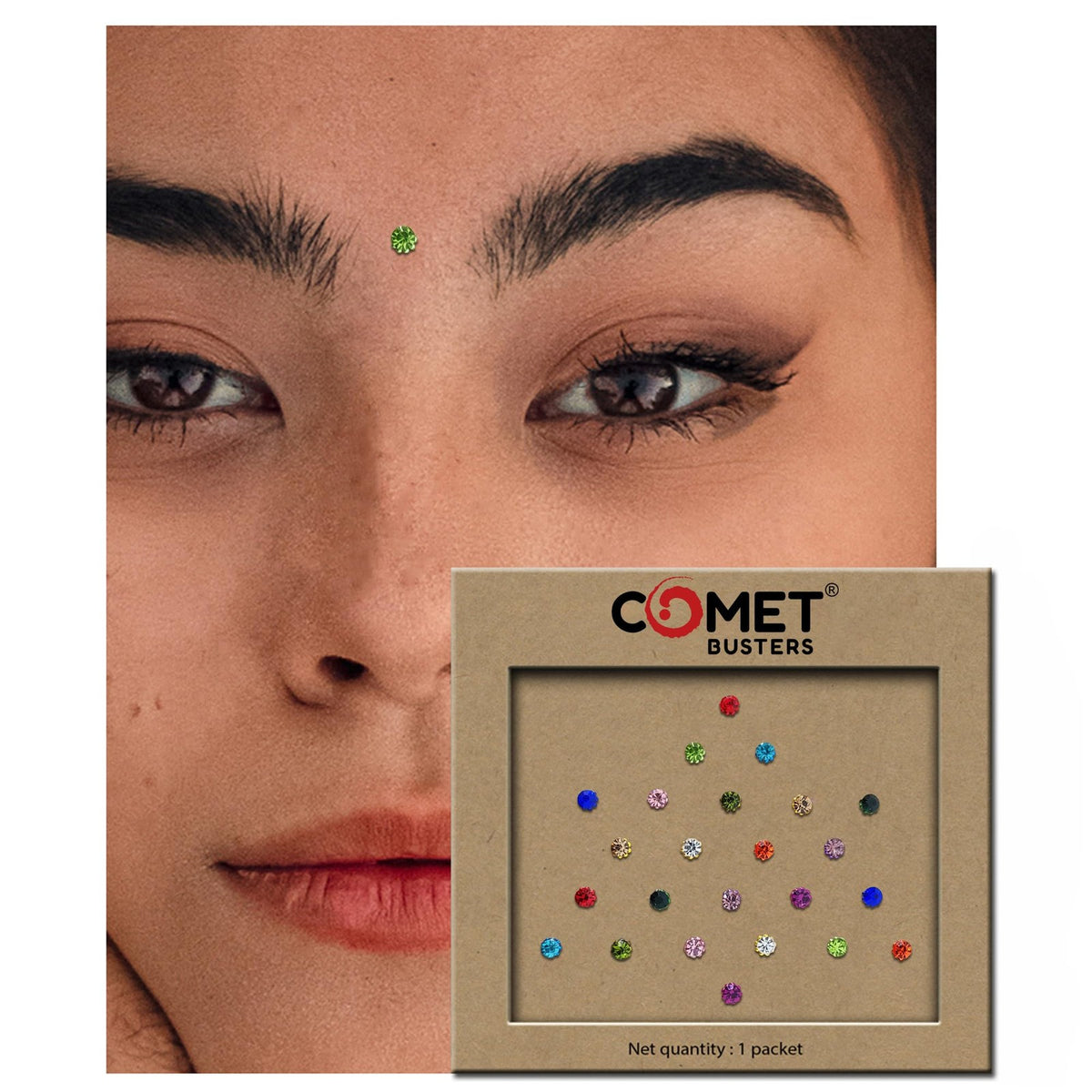 Multicolor Diamond Dot Bindi for Women & Girls - Traditional Indian Jewelry
