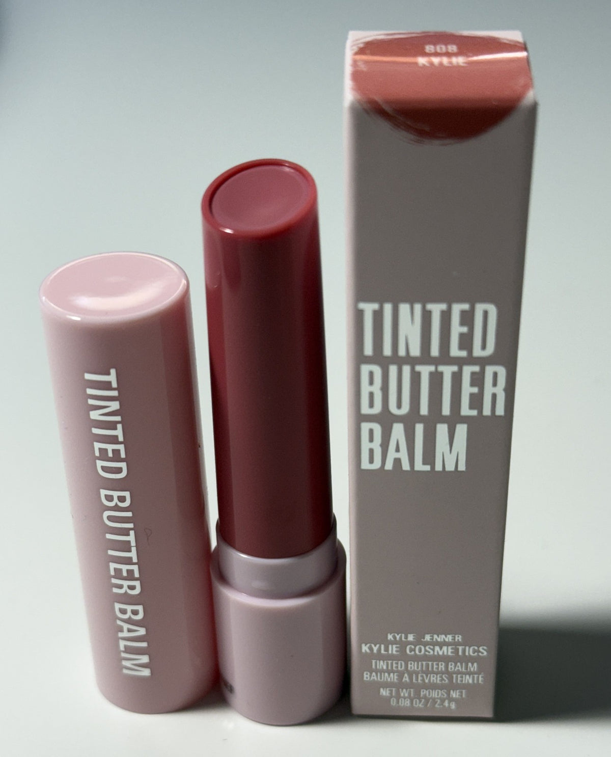 Lip Balm Set - Tinted Butter Balm with Jojoba Oil, Hydrating & Nourishing, 808 Kylie Shade