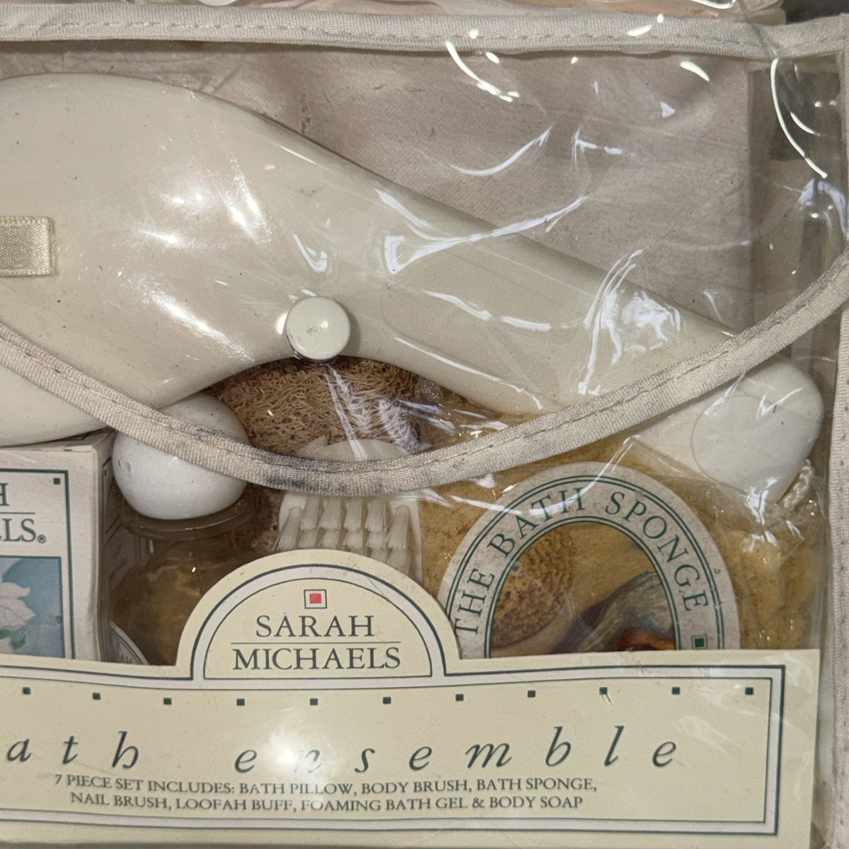 7-Piece Bath Ensemble with Clear Travel Bag - Sarah Michaels