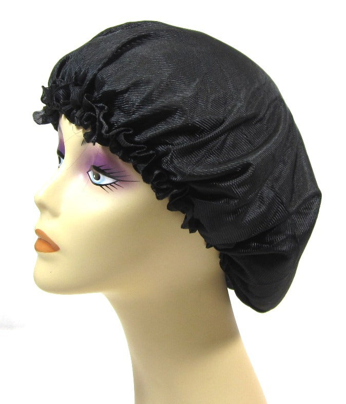 LOT OF 2 HAT--X- LARGE SATIN SLEEP CAP ELASTIC- LH1202