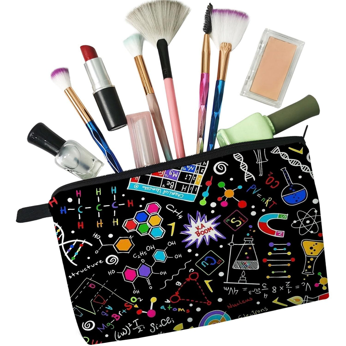 Chemical Elements Makeup Bag - Small Cosmetic Organizer for Women