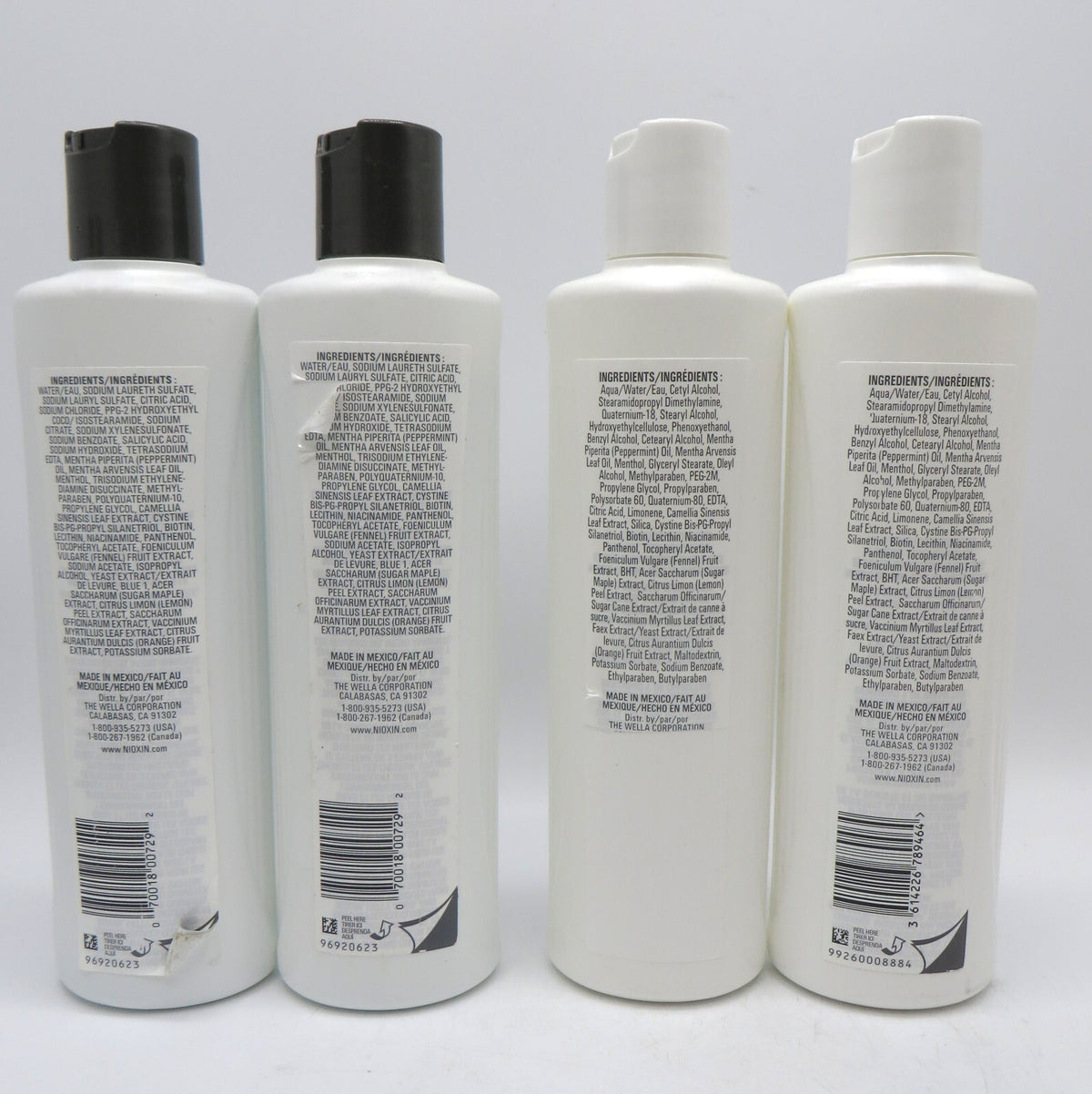 NIOXIN SYSTEM # 3 CLEANSER & SCALP THERAY 10.1 OZ (4 Bottles) Scuffed!