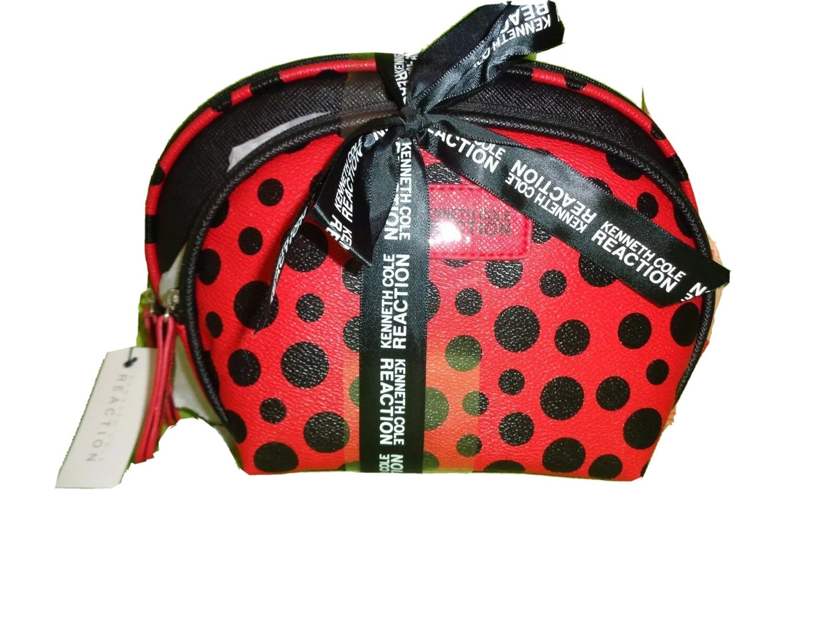Red and Black Travel Makeup Bag & Purse Set - Kenneth Cole Reaction