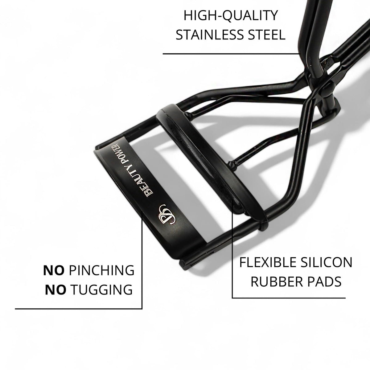 Eyelash Curler Set with 5 Replacement Pads, Eyebrow Brush & Satin Travel Bag