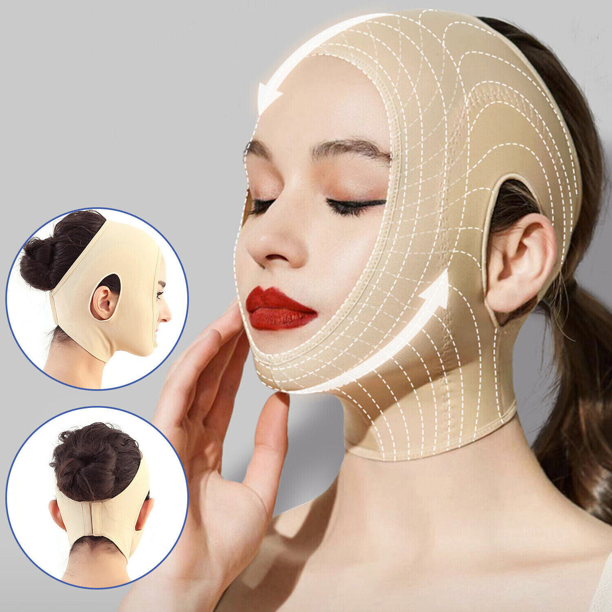 Reusable V Line Face Slimming Mask for Double Chin Reduction & Facial Lifting